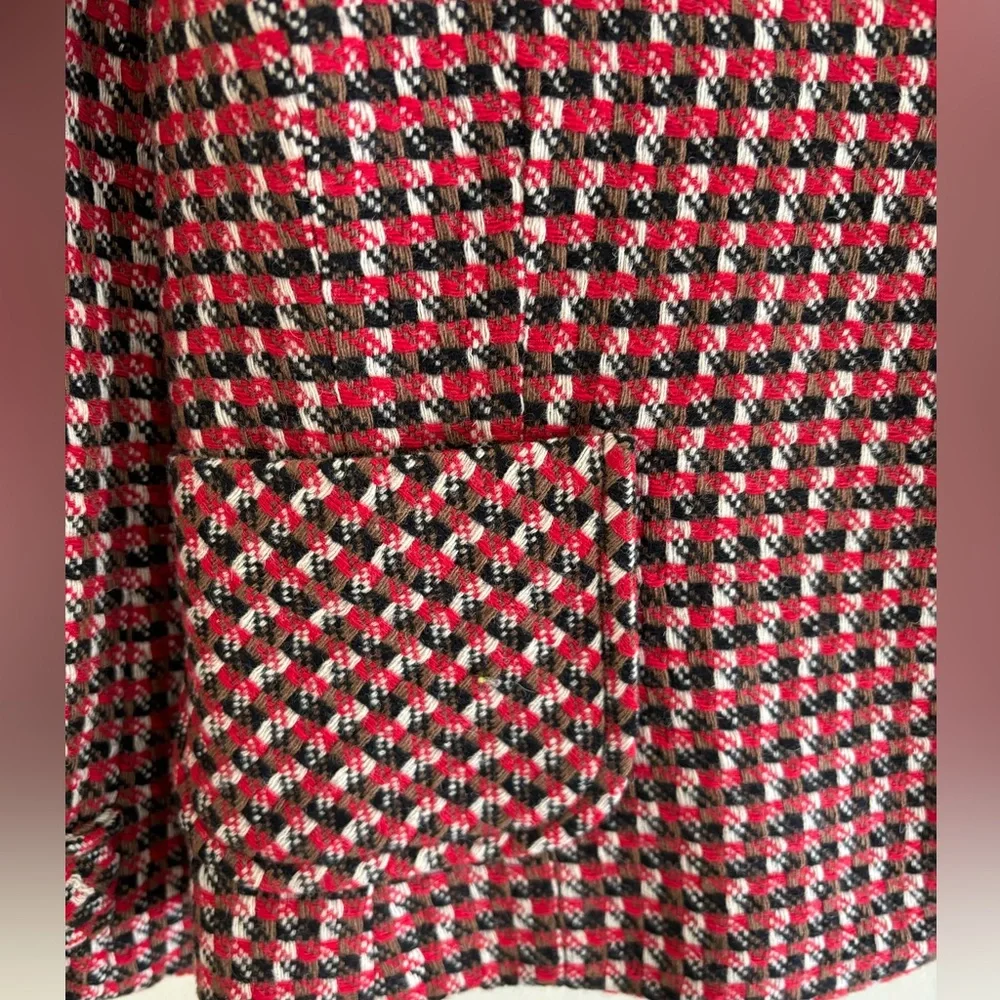 LOFT by Ann Taylor gorgeous plaid wool blend jacket with 2 front pockets Size 14 - Picture 5 of 5